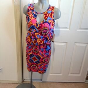 Satva NWT Swirl Tile Print Organic Cotton Ladies Medium w/Cutouts